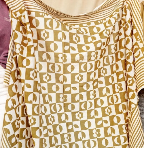 Paréo Palan - Damier tobacco — Apaches collections , Lyon