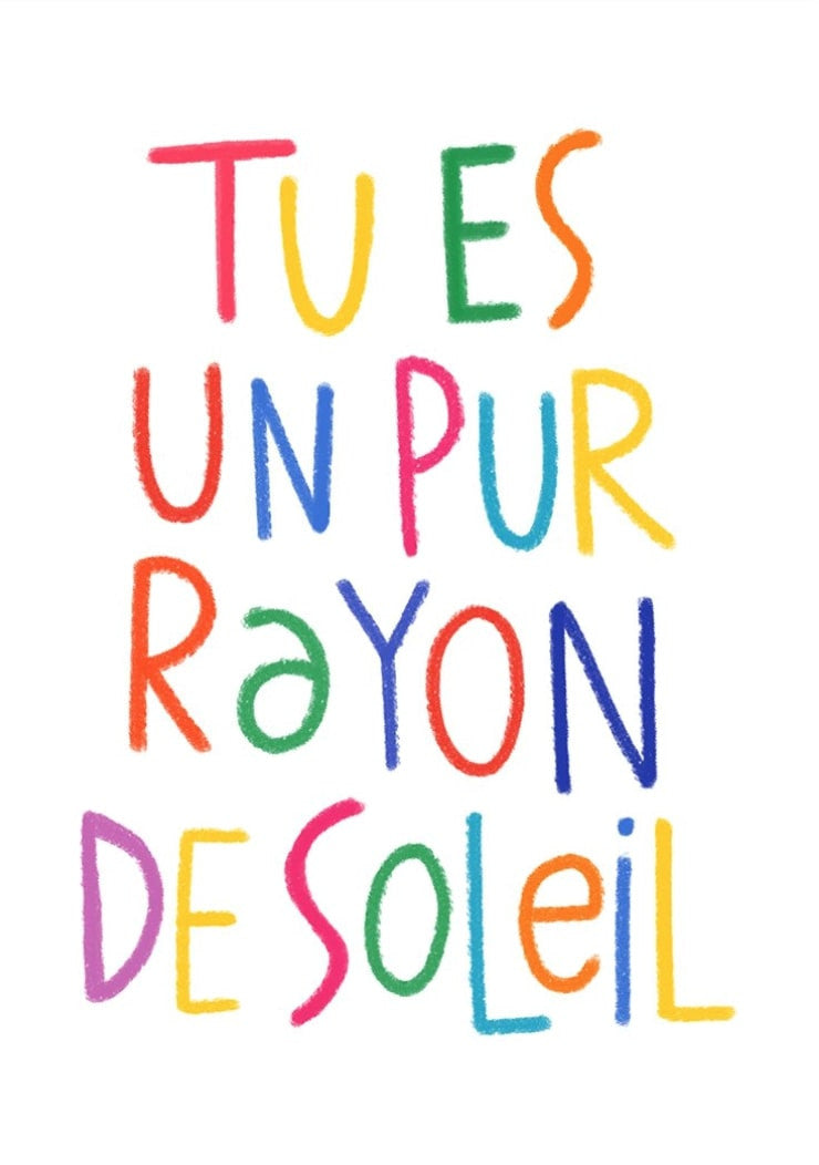 Affiche A4 Rayon de soleil — Lavilletlesnuages , Lyon