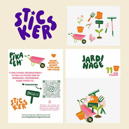 Lot de stickers - Jardinage