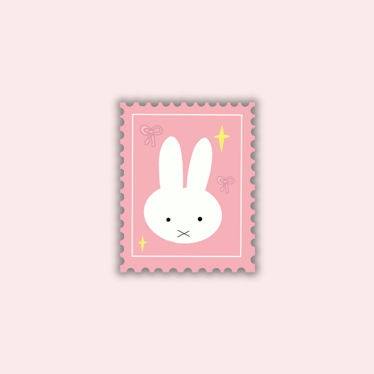 Sticker Timbre lapin