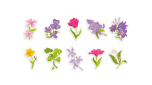 Pack 10 stickers - J'te le dis avec des fleurs