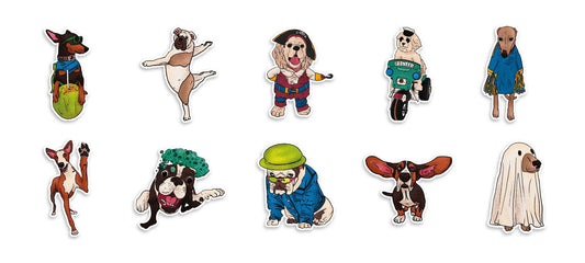 Pack 10 stickers - Waouf-tocollant