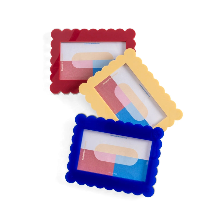 Mini cadre photo - Vagues beige