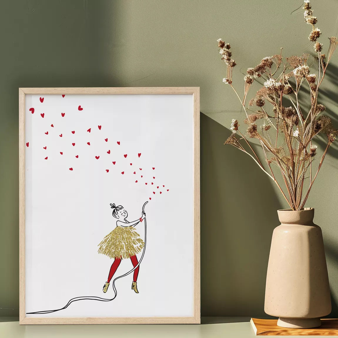 Affiche A5 - Jet de coeurs