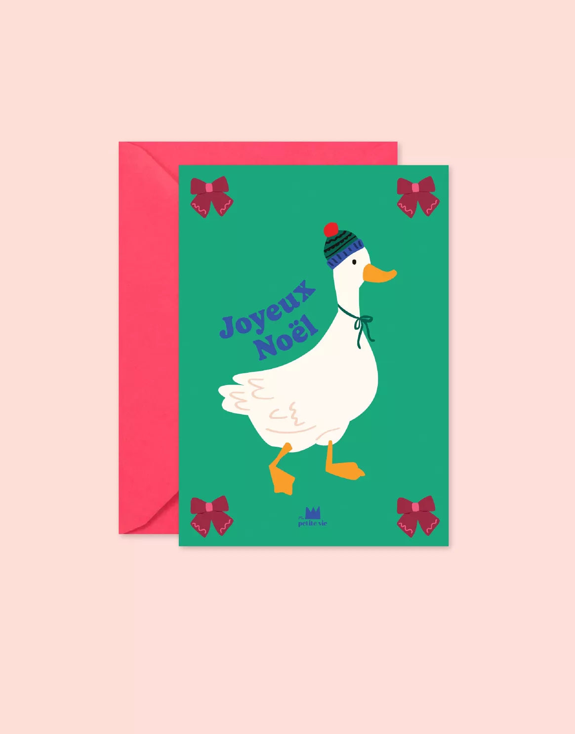 Carte Noël - Oie bonnet
