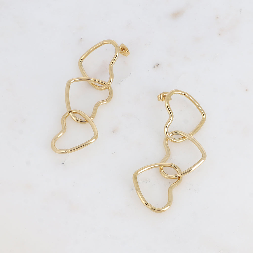 Boucles pendantes Elya - Doré