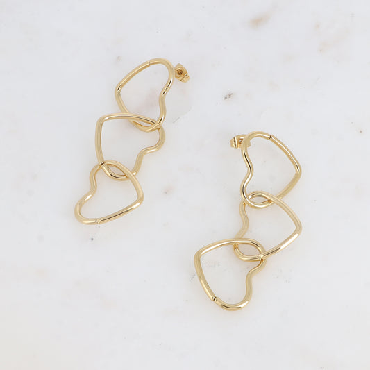 Boucles pendantes Elya - Doré