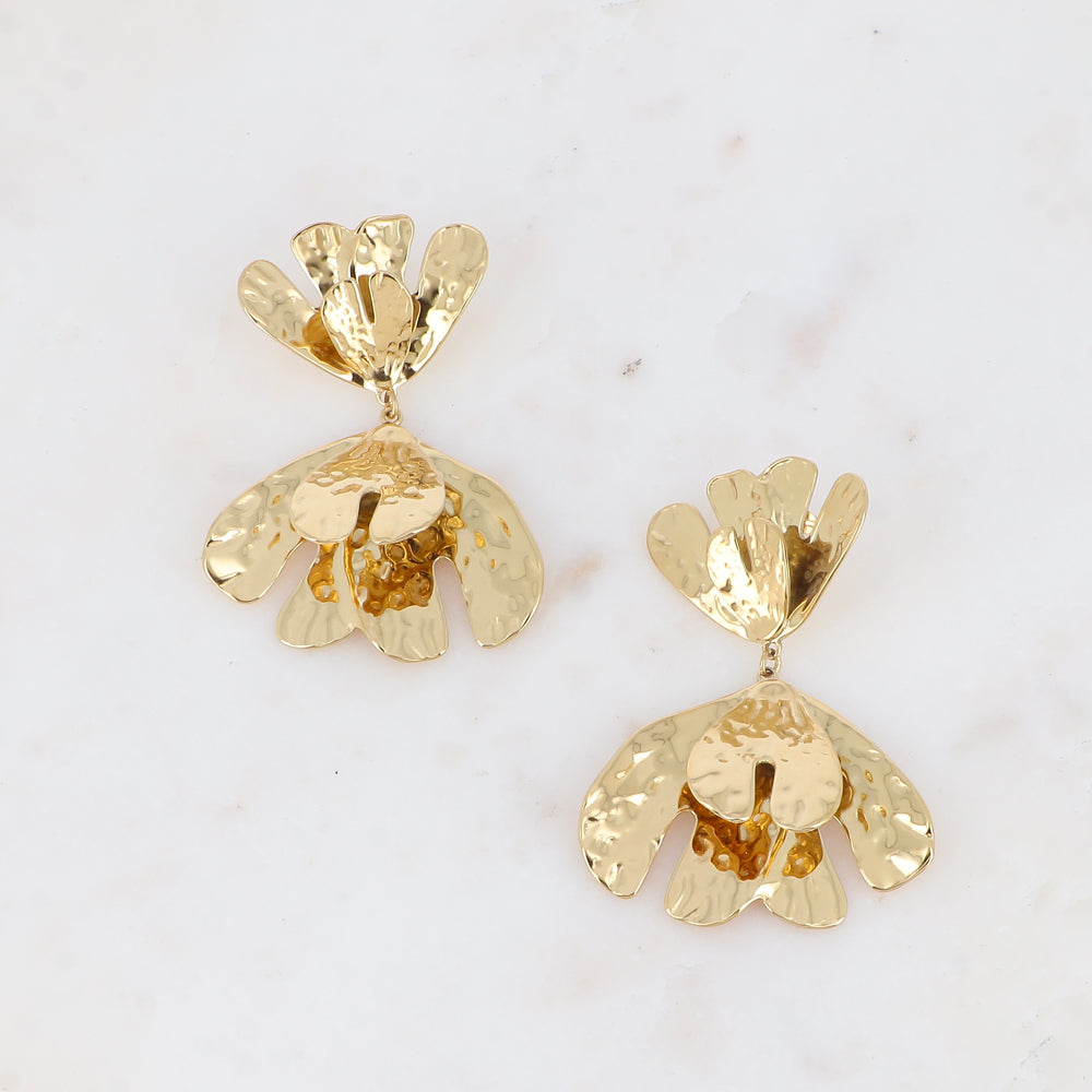 Boucles pendantes Feuilla - Doré
