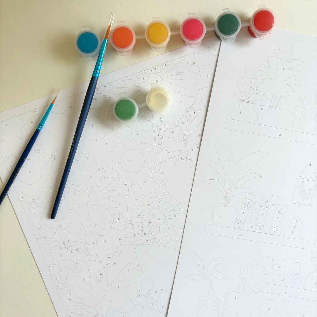 Kit de 2 peintures au numéro 24x30 - Jardins — Salut Irène , Lyon