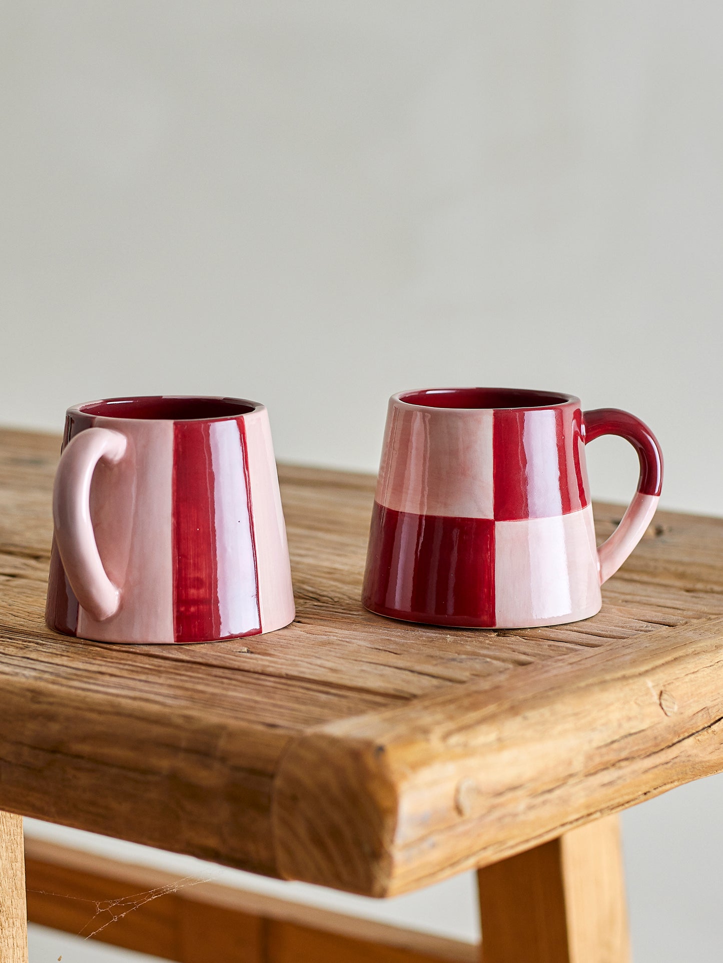 Mug Floki rose/bordeaux - rayures