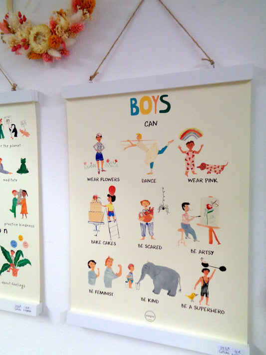 Affiche A3 Boys can — Garcon Milano , Lyon