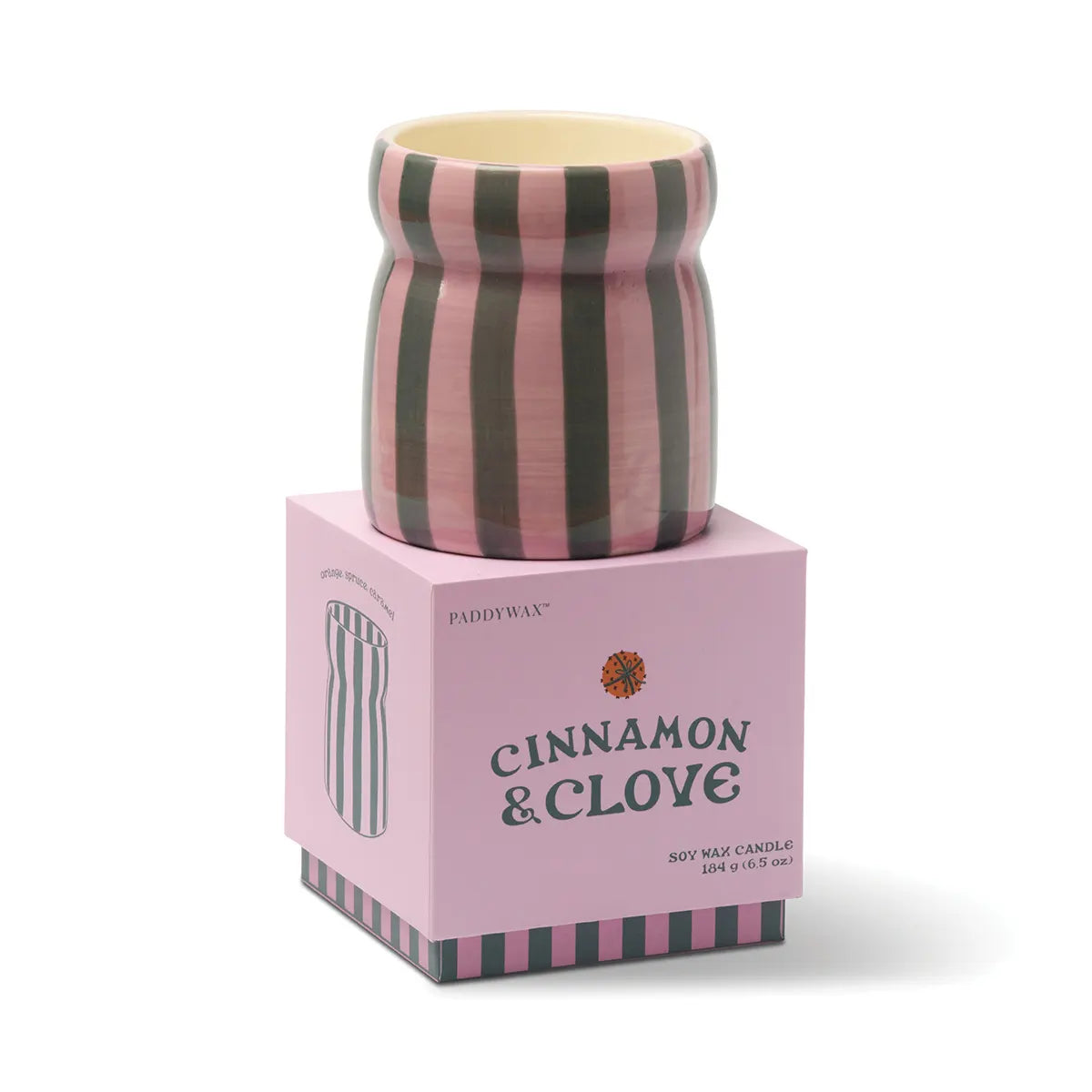 Bougie Cabana pink/green - Cinnamon & clove