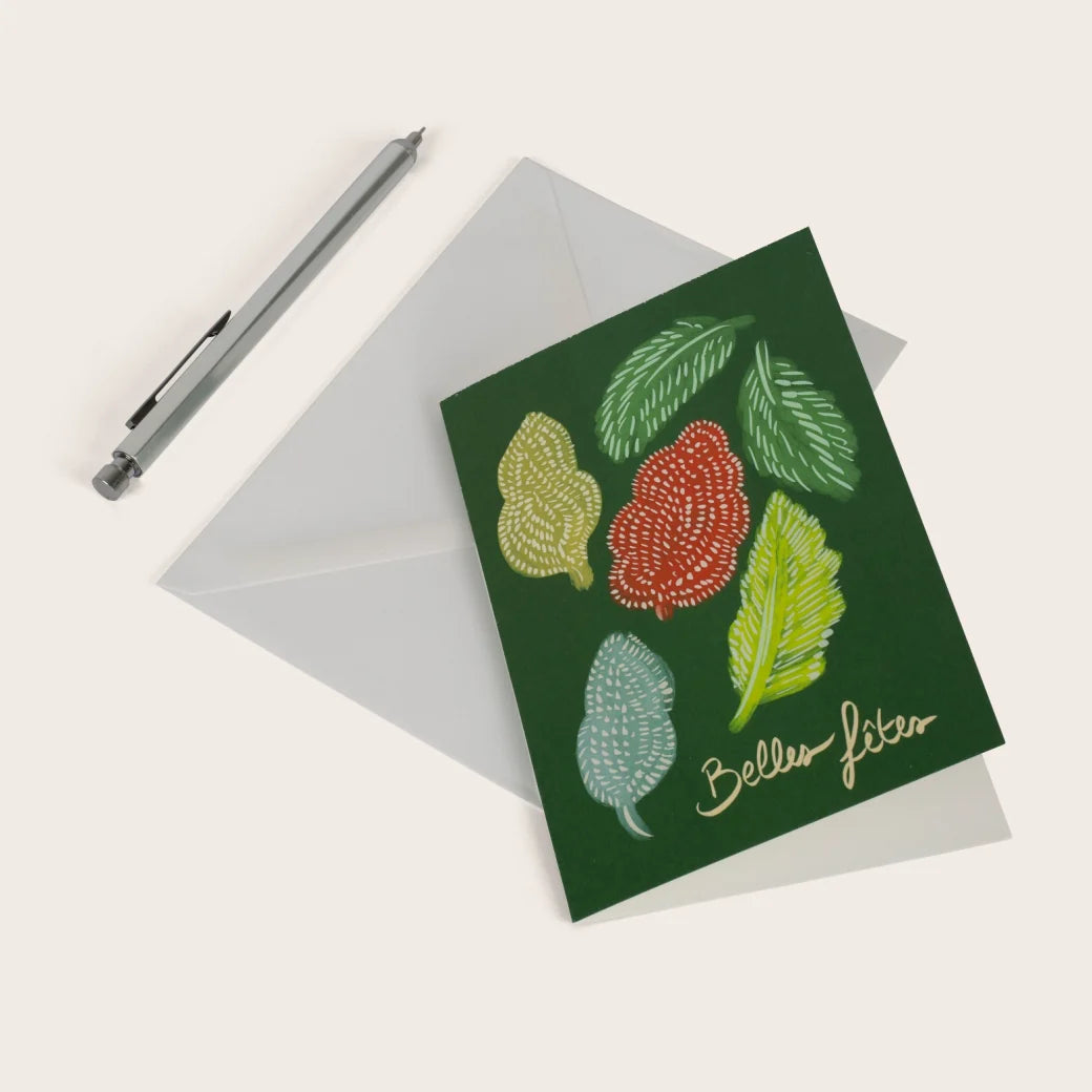 Carte Givre "Belles fêtes"