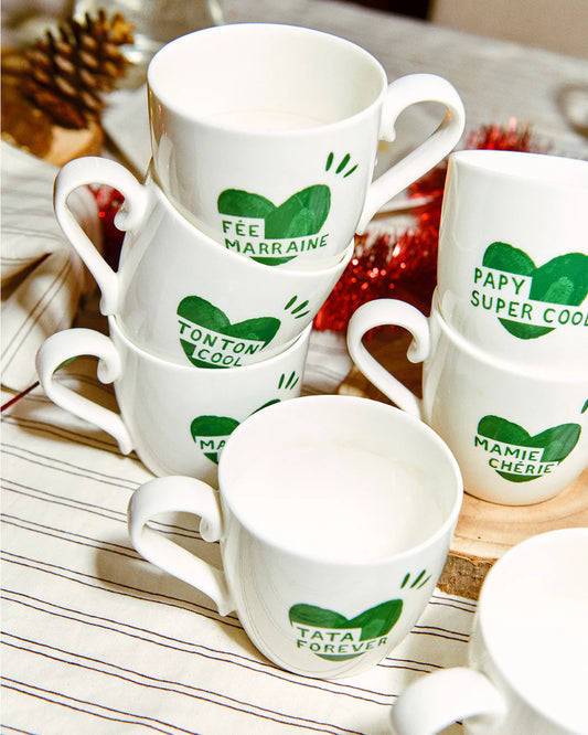 Mug coeur Papy super cool - Vert sapin — Émoi émoi , Lyon