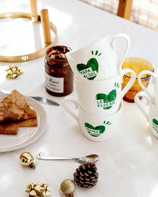 Mug coeur Mama love - Vert sapin — Émoi émoi , Lyon