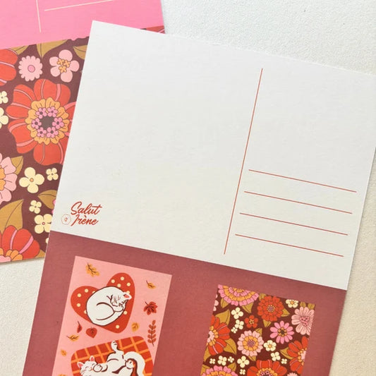 Cartes postales à colorier - Nids douillets