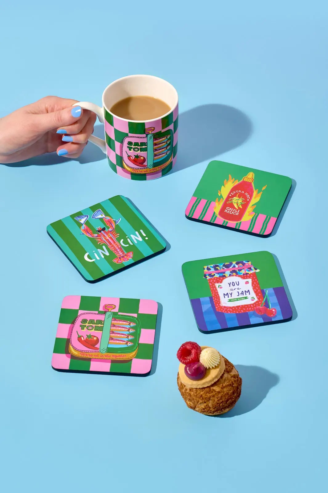 Set de 4 dessous de verre - Food