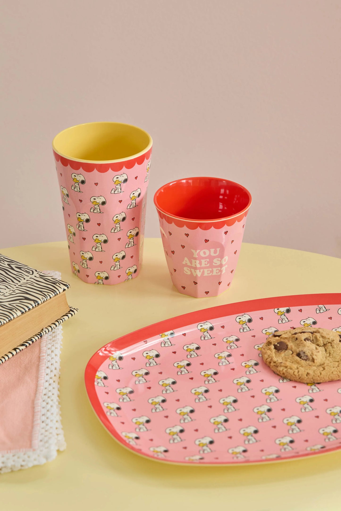 Assiette Snoopy rose - You are so sweet
