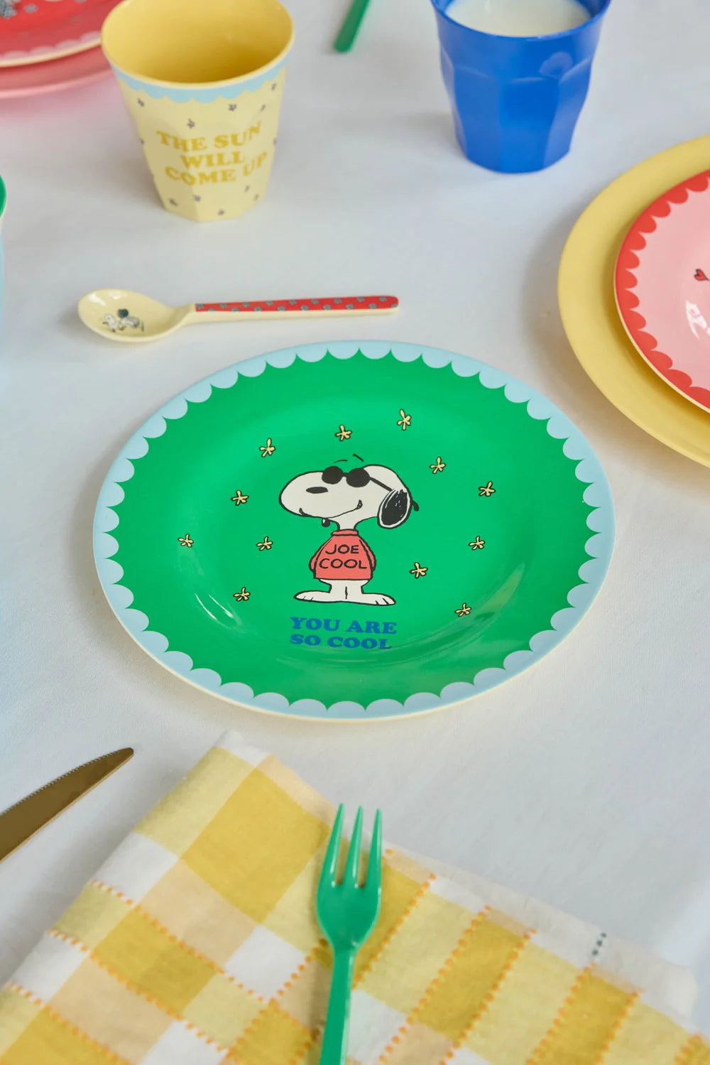 Assiette Snoopy vert - You are so cool