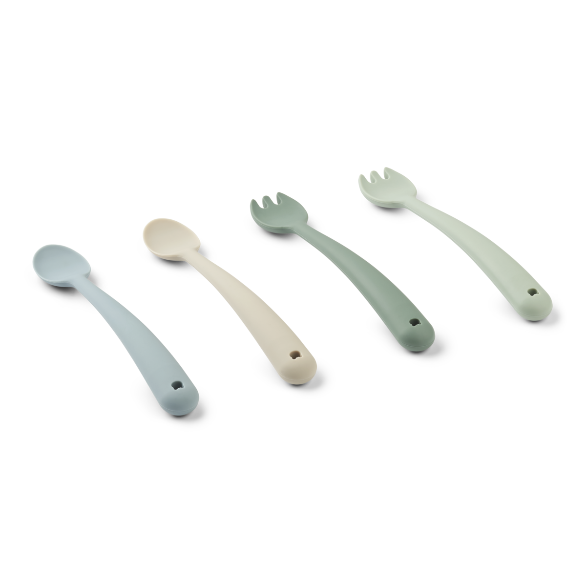 Set 2 cuillères/2 fourchettes Shea - Dusty mint multi mix