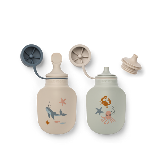 Duo de gourdes Lizzie - Sea creature/Sandy — Liewood , Lyon