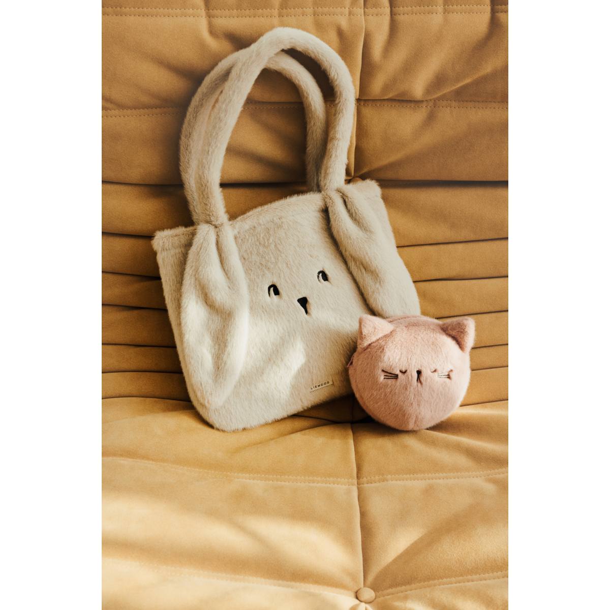 Tote bag en peluche Lexi - Lapin mist