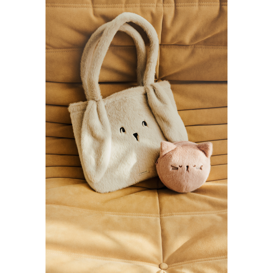 Tote bag en peluche Lexi - Lapin mist