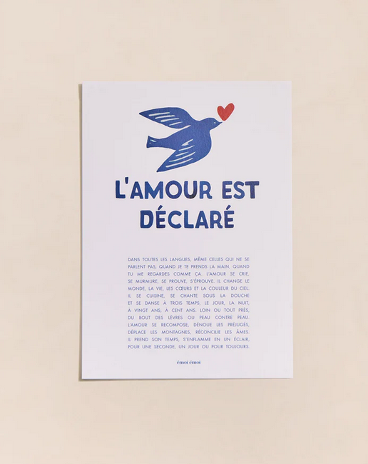 Affiche L'amour est déclaré — Émoi émoi , Lyon