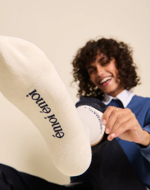 Chaussettes Le grand amour - Crème - Taille 42/46 — Émoi émoi , Lyon