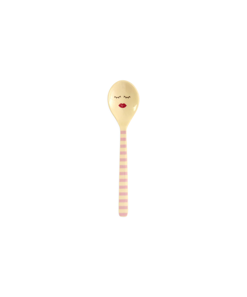 Cuillère à rayures - Rose