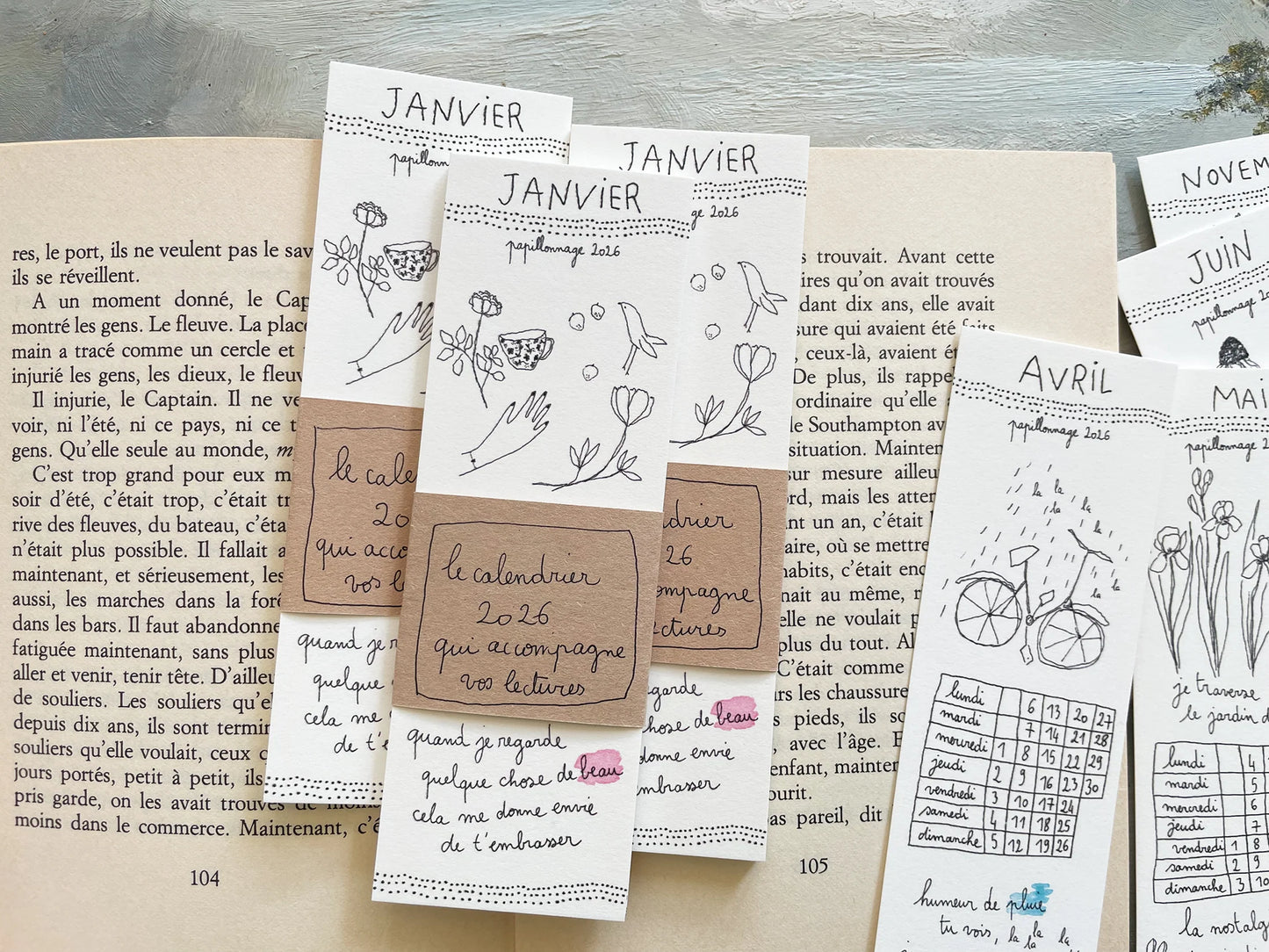 Calendrier Marque-page 2026