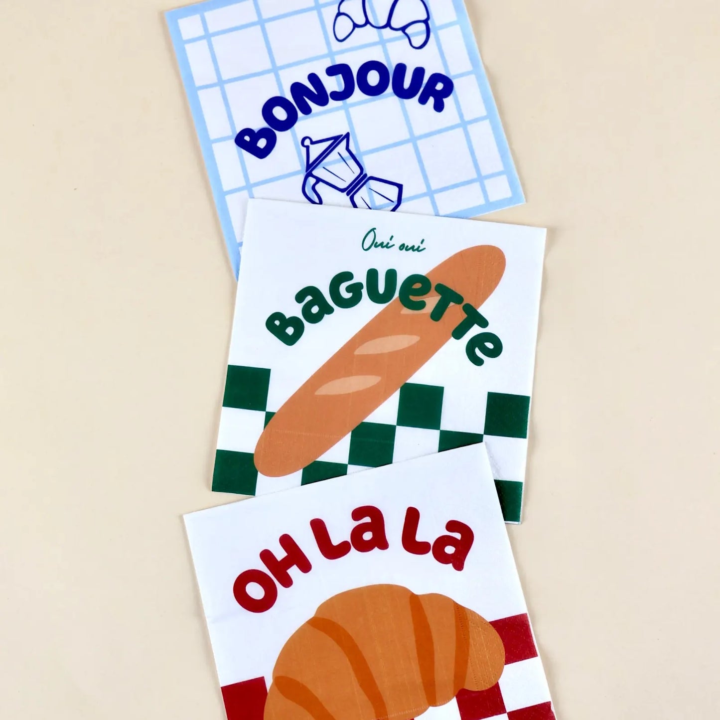 Pack de 20 serviettes en papier - Baguette