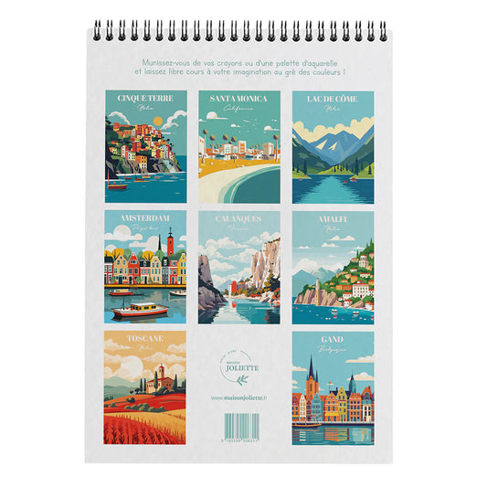 Carnet de coloriage A4 - Voyage voyage