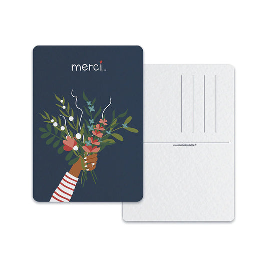 Carte Bouquet merci