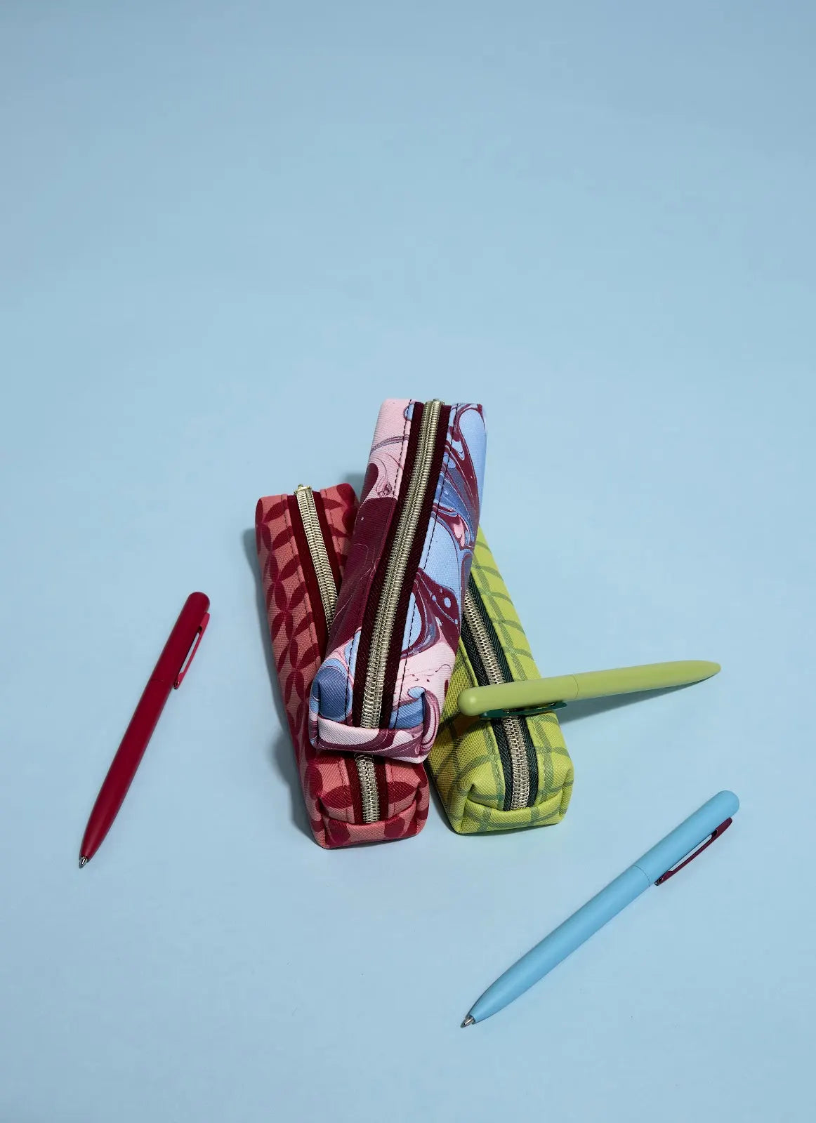 Stylo et trousse - Green Lattice