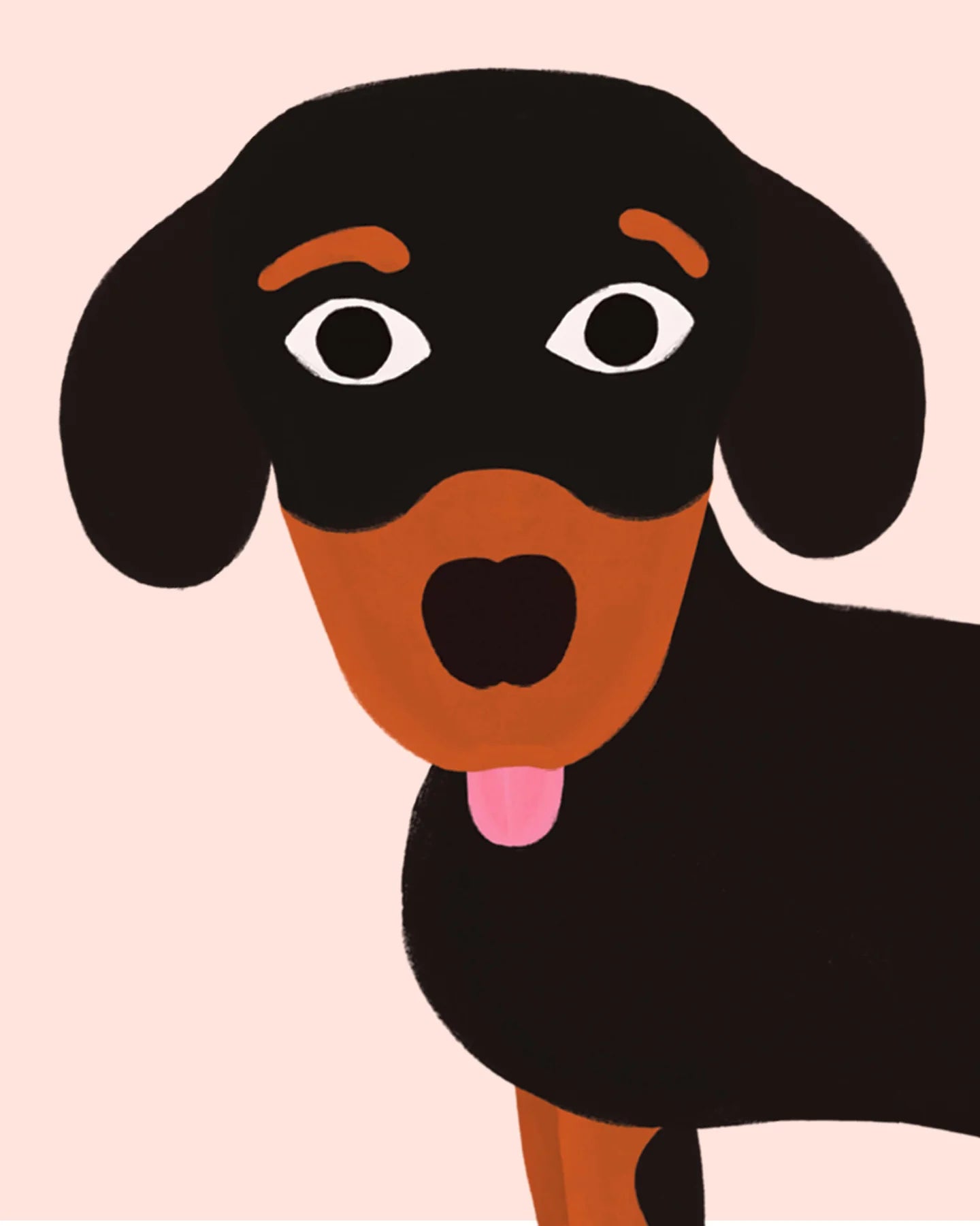 Éventail Chien teckel