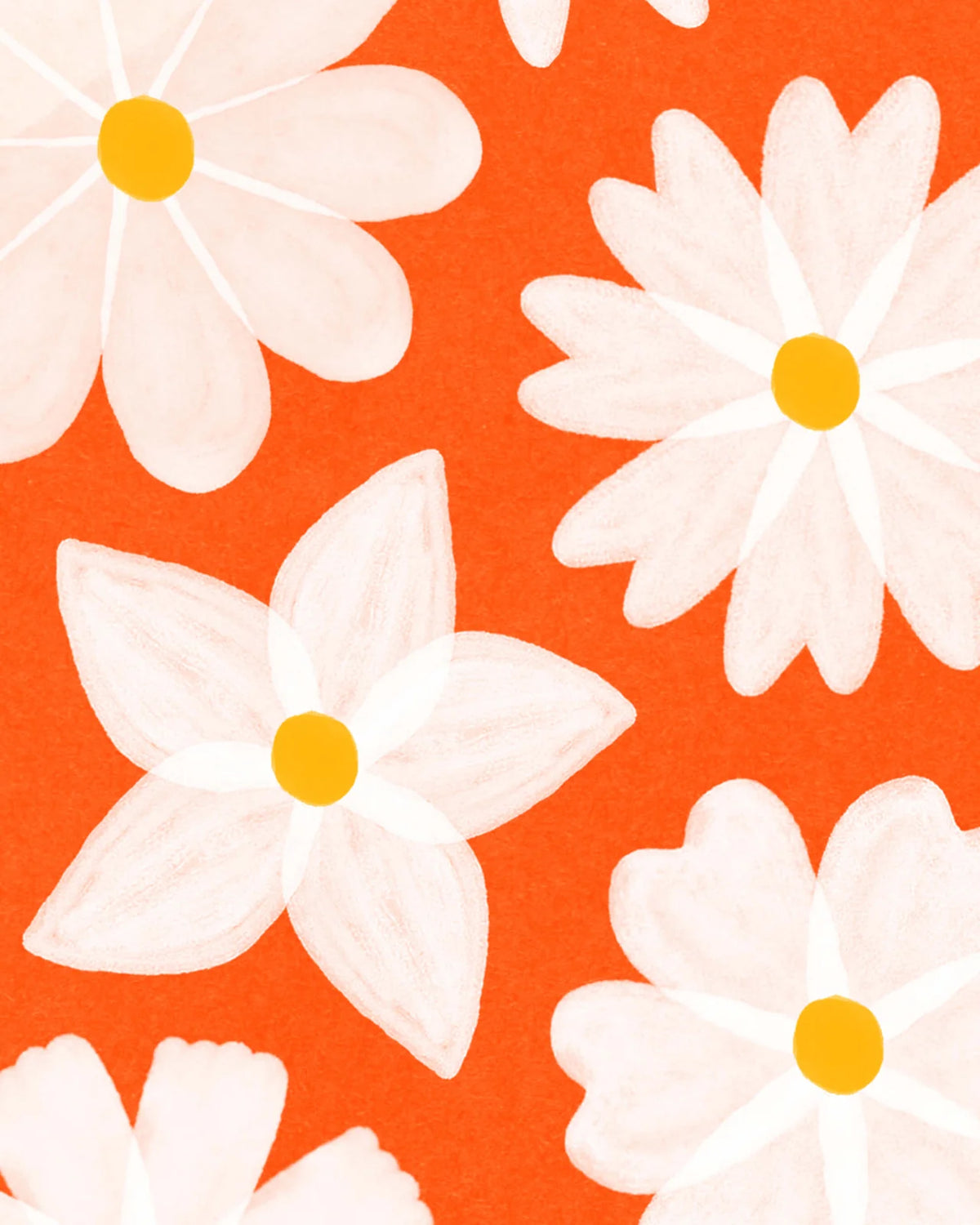 Éventail Fleurs - White flowers