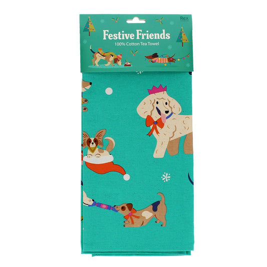 Torchon Chien multi festifs