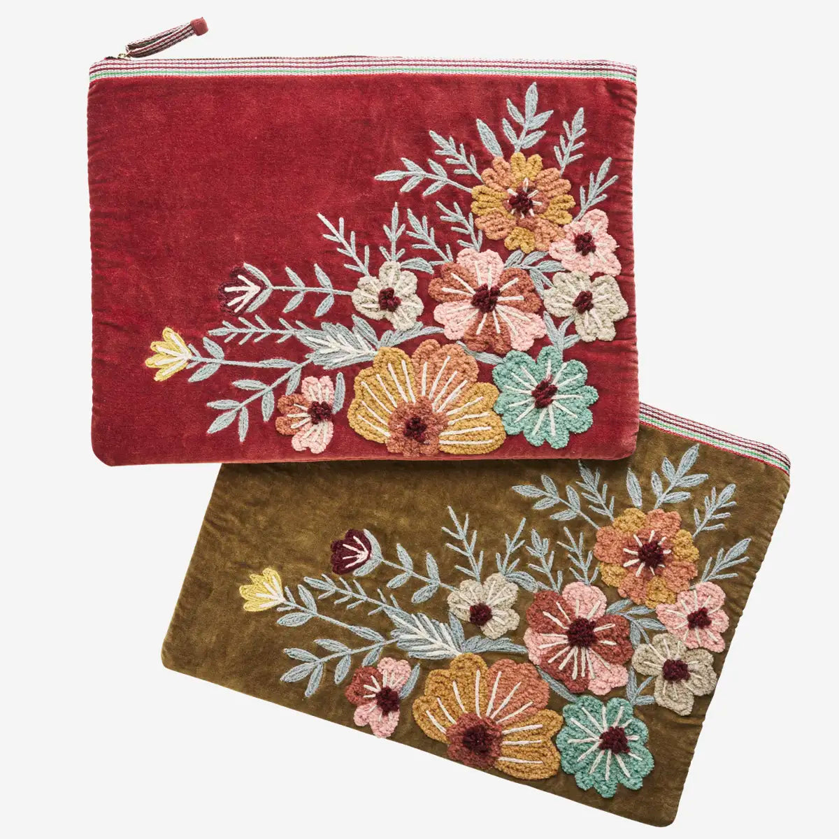 Housse d'ordinateur brodée 15 pouces - Syrah — Madam Stoltz , Lyon