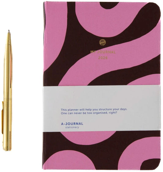 My journal, agenda 2026 A6 - Flow bordeaux — A-Journal , Lyon