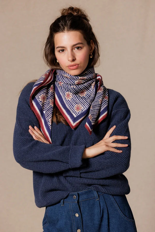Big foulard Latika - Anna indigo