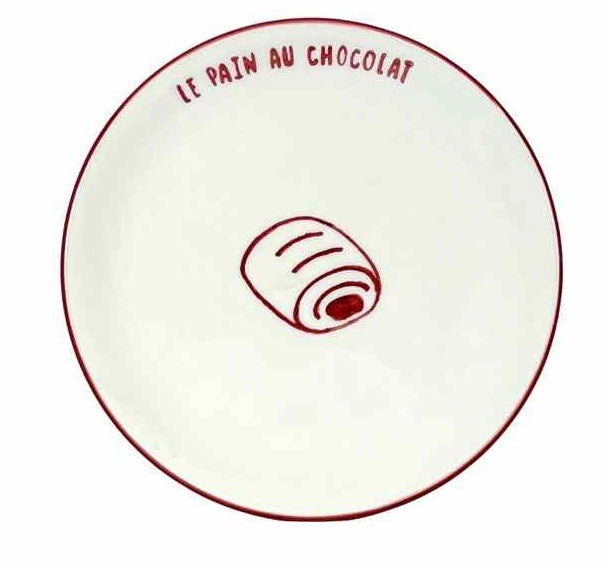 Assiette Petit déjeuner - Le pain au chocolat