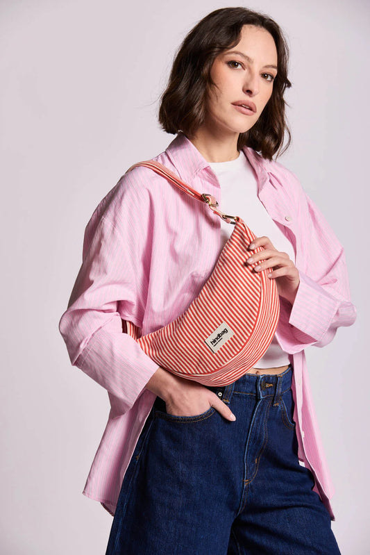 Sac banane Andrea - Rayures rouge
