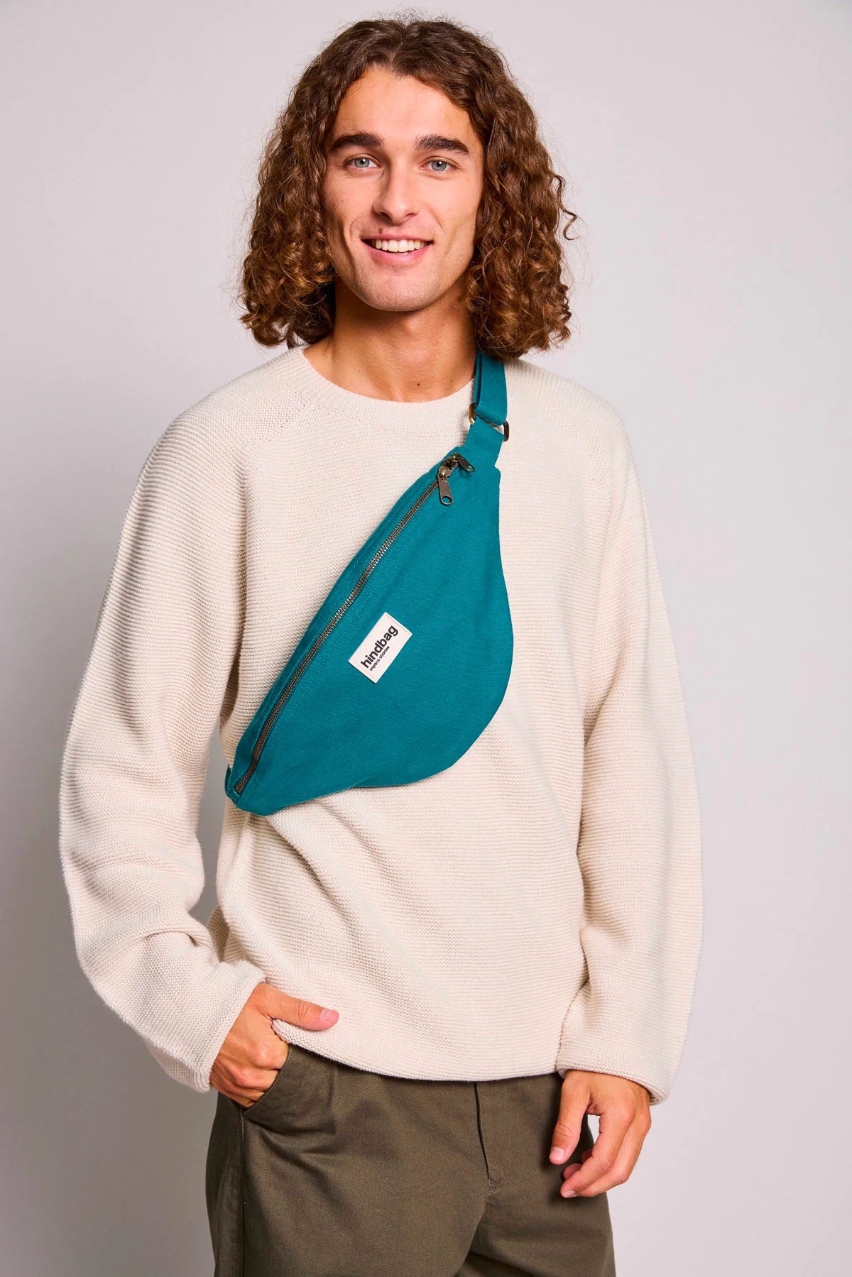 Sac banane Sasha - Bleu paon — Hindbag , Lyon