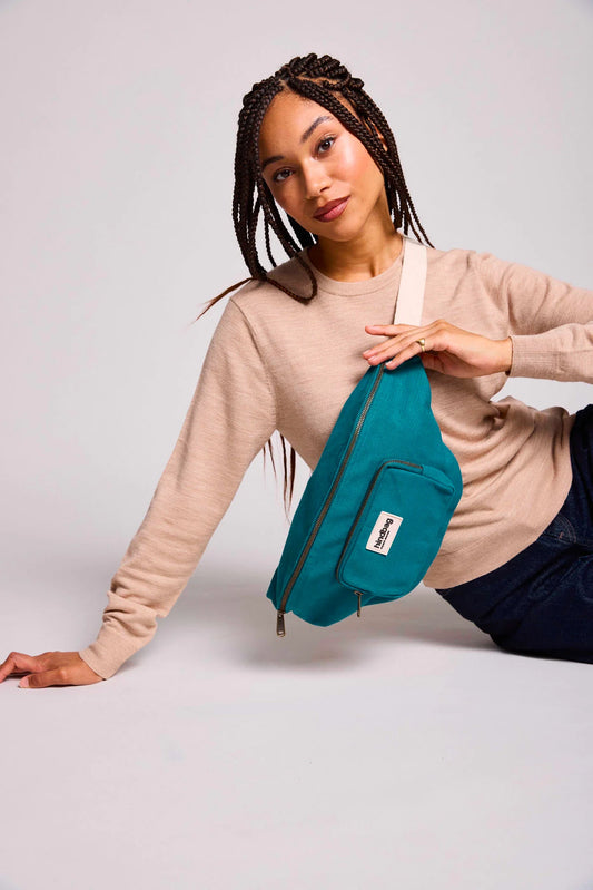 Sac banane XL Sofia - Bleu paon — Hindbag , Lyon