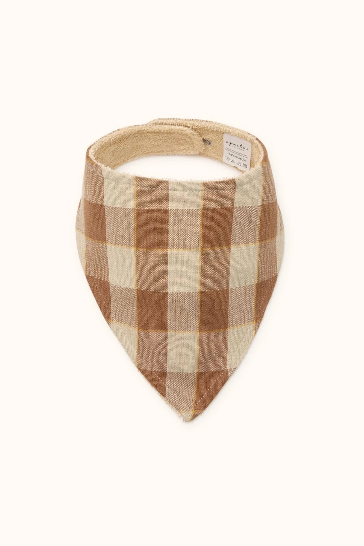 Bavoir Bami - Khadi caramel — Apaches collections , Lyon