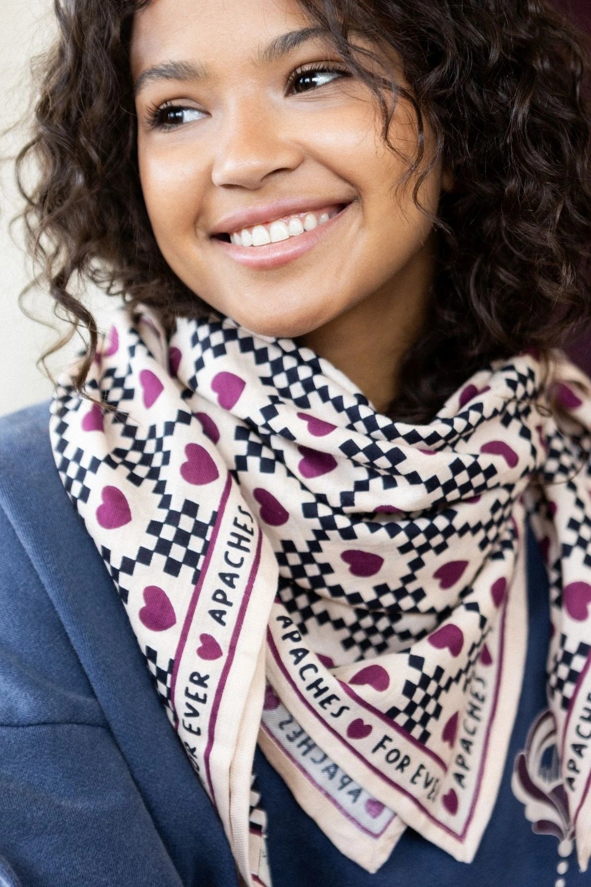 Big foulard Latika - Amor macadamia