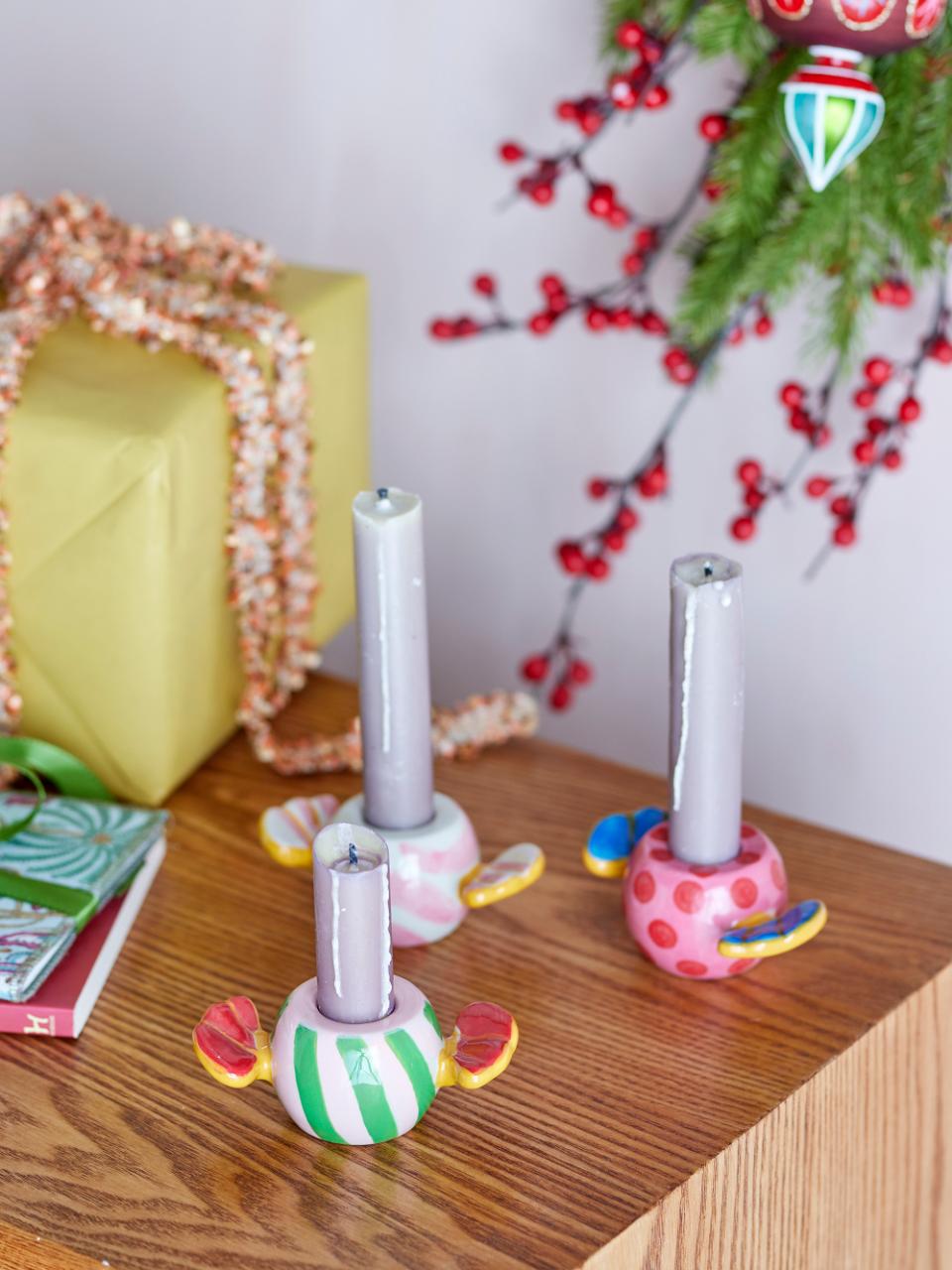 Bougeoir Caramella - rose et rouge — Bloomingville , Lyon