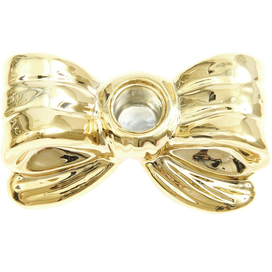 Bougeoir noeud en céramique - Or