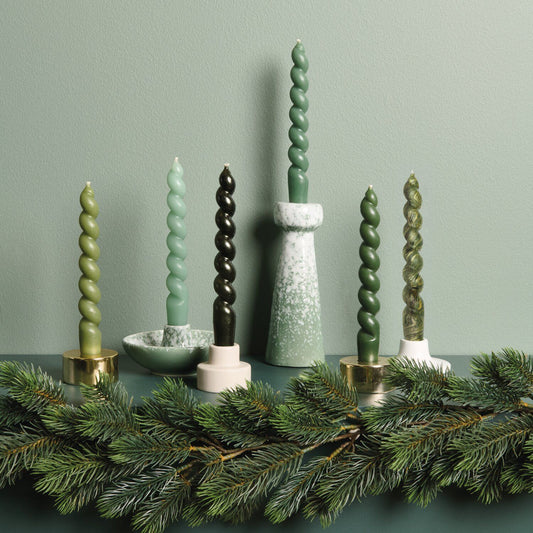 Bougie spirale - Vert foncé